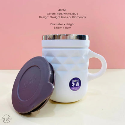 Insulated Stainless Steel Mug – 400ML Thermal Travel Cup
